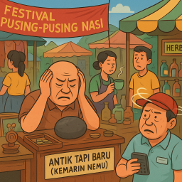 Festival Pusing-Pusing Nasional di Pasar Kaget Jaya