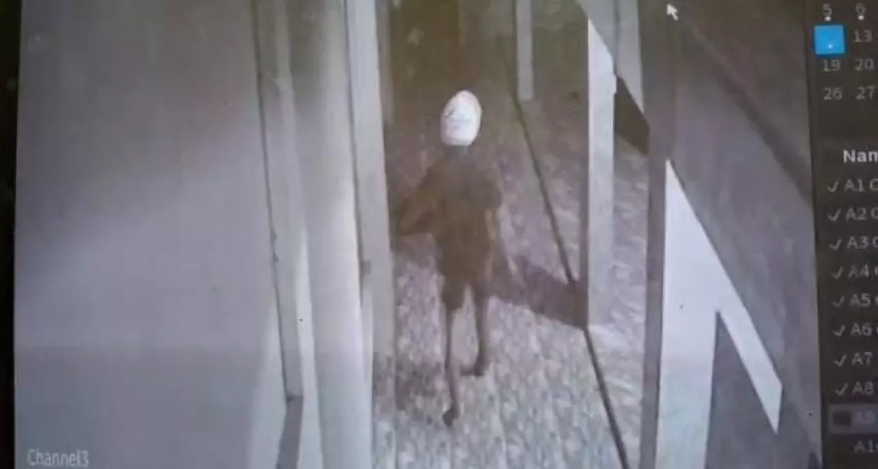 Aksi pelaku J yang terekam CCTV di masjid Jami Al-Amien.
