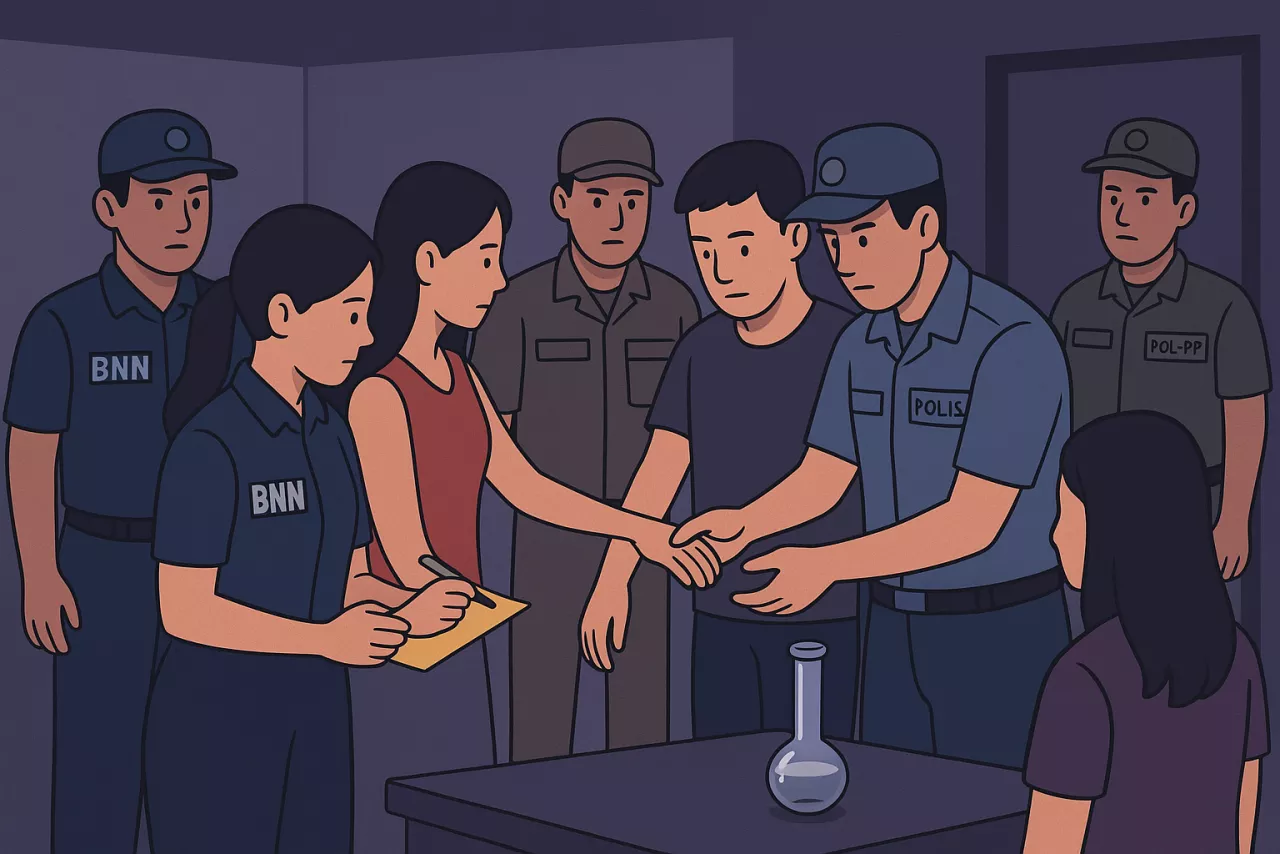 Sidak Gabungan di THM Prakla, 11 Orang Dinyatakan Positif Sabu
