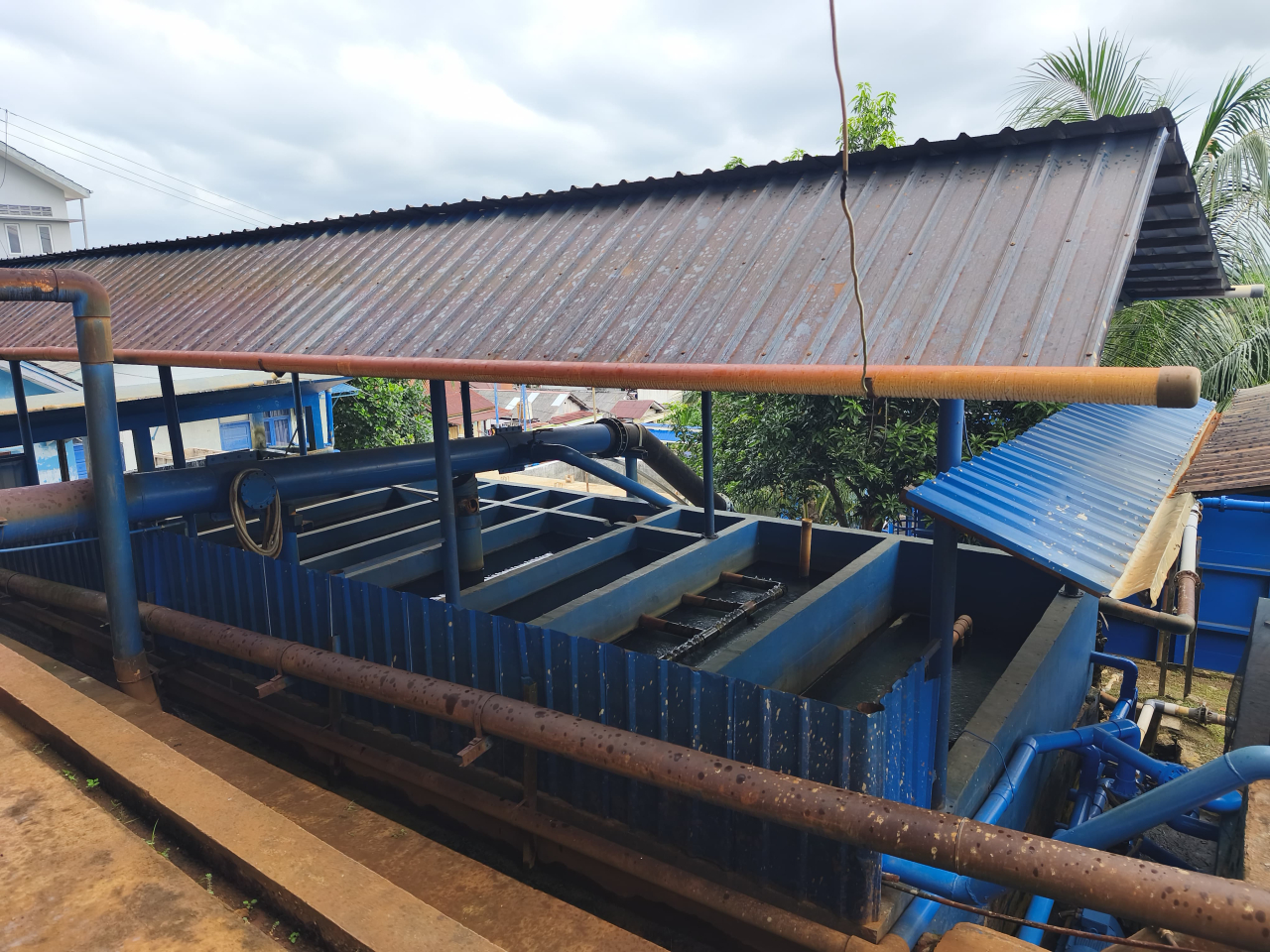 Lokasi pengolahan air PDAM di Jalan Brigjen Katamso, Bontang, Senin 16 Juni 2025.