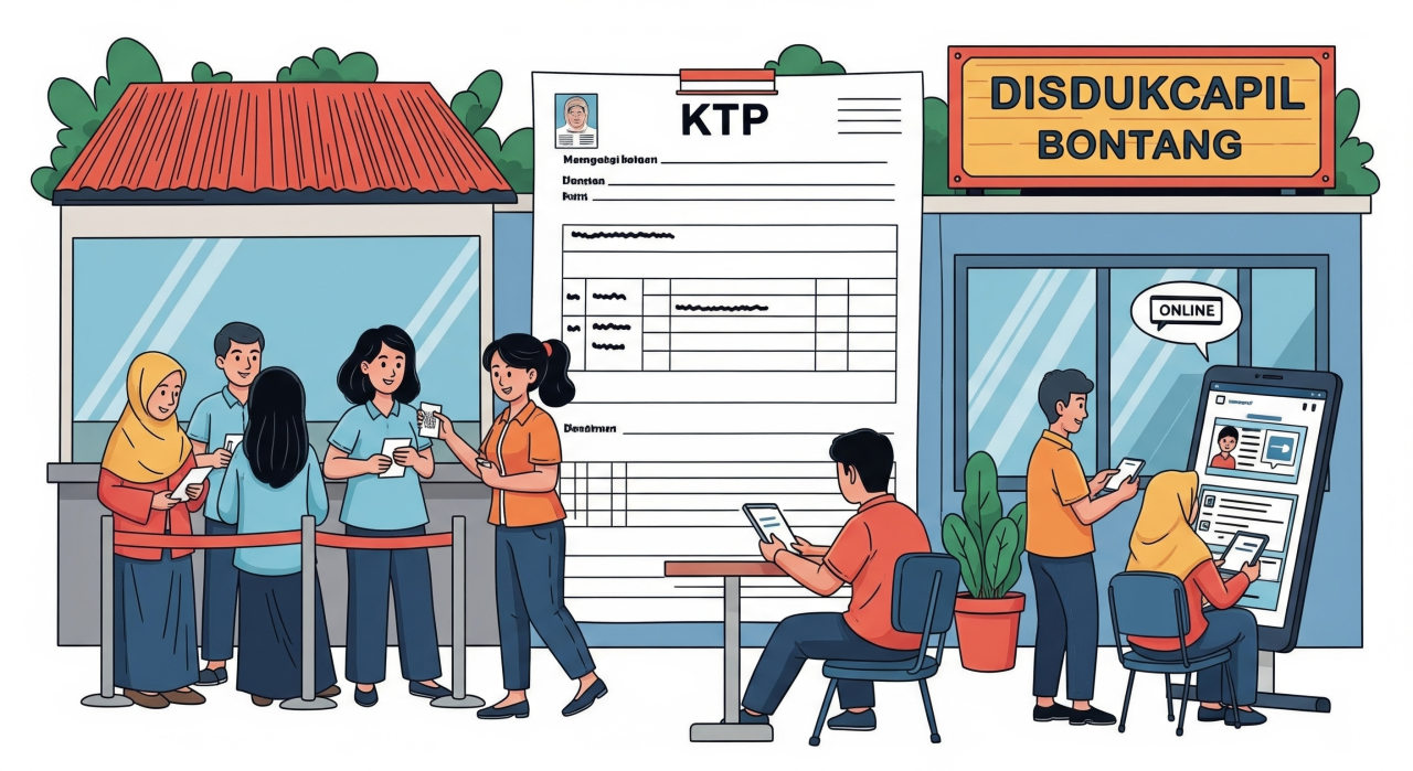 Ilustrasi pembuatan KTP di Bontang