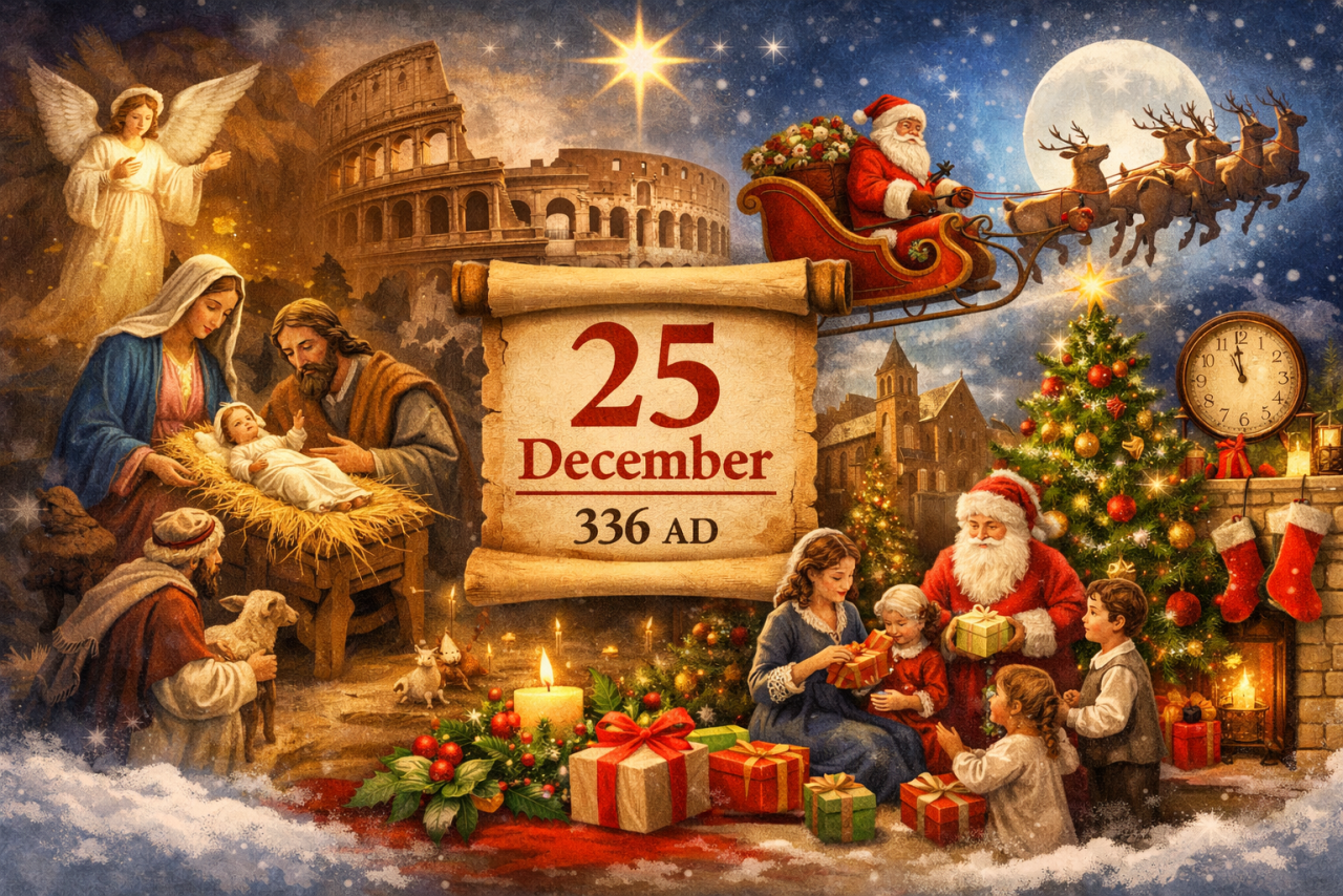 Ilustrasi natal. (Foto: AI)