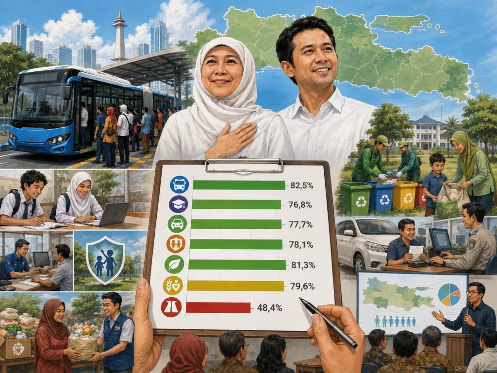 Khofifah-Emil Semakin Dicintai, Trans Jatim Puncaki Kepuasan Publik
