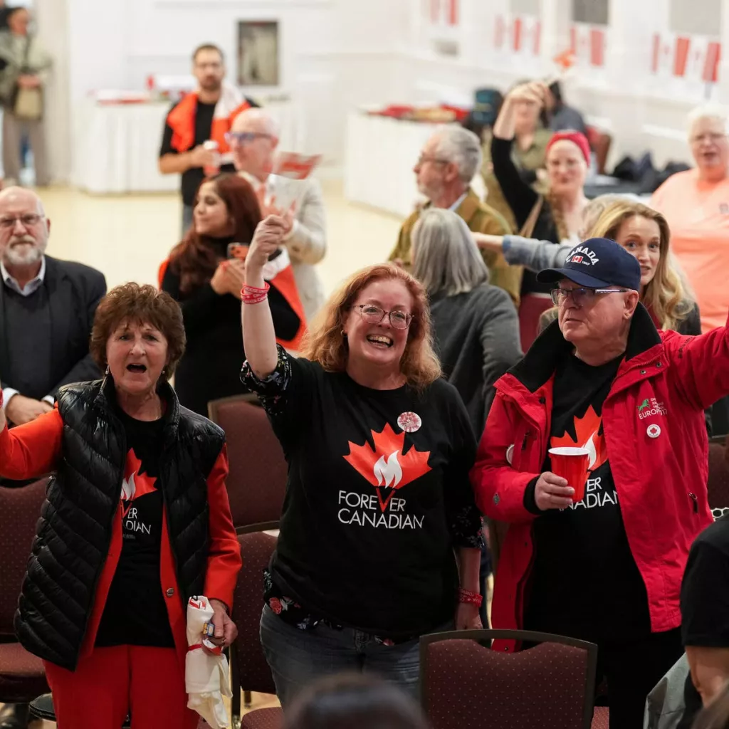 Kubu pendukung Pro Kanada di referendum Alberta. (Reuters)