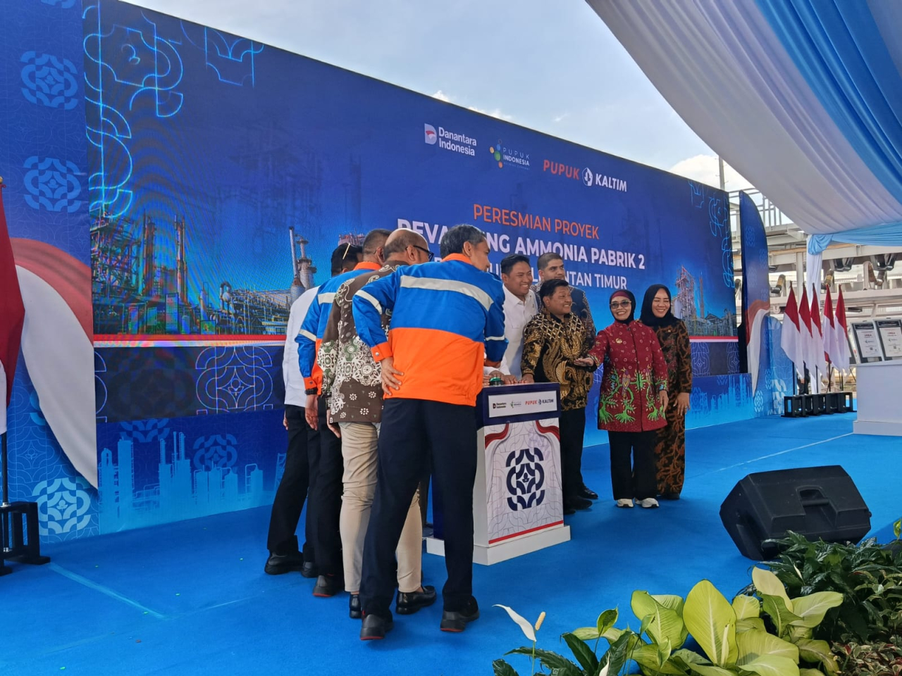 Prosesi peresmian pabrik Amonia Kaltim 2 milik PT Pupuk Kaltim, Kamis 29 Januari 2026.