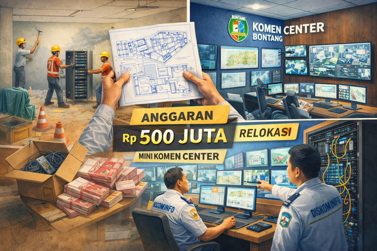 Ilustrasi Command Center Diskominfo Bontang.