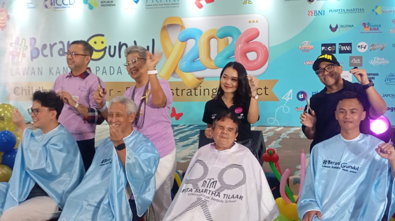 Dukungan Moral bagi Penderita Kanker, YKAKI Gelar Berani Gundul