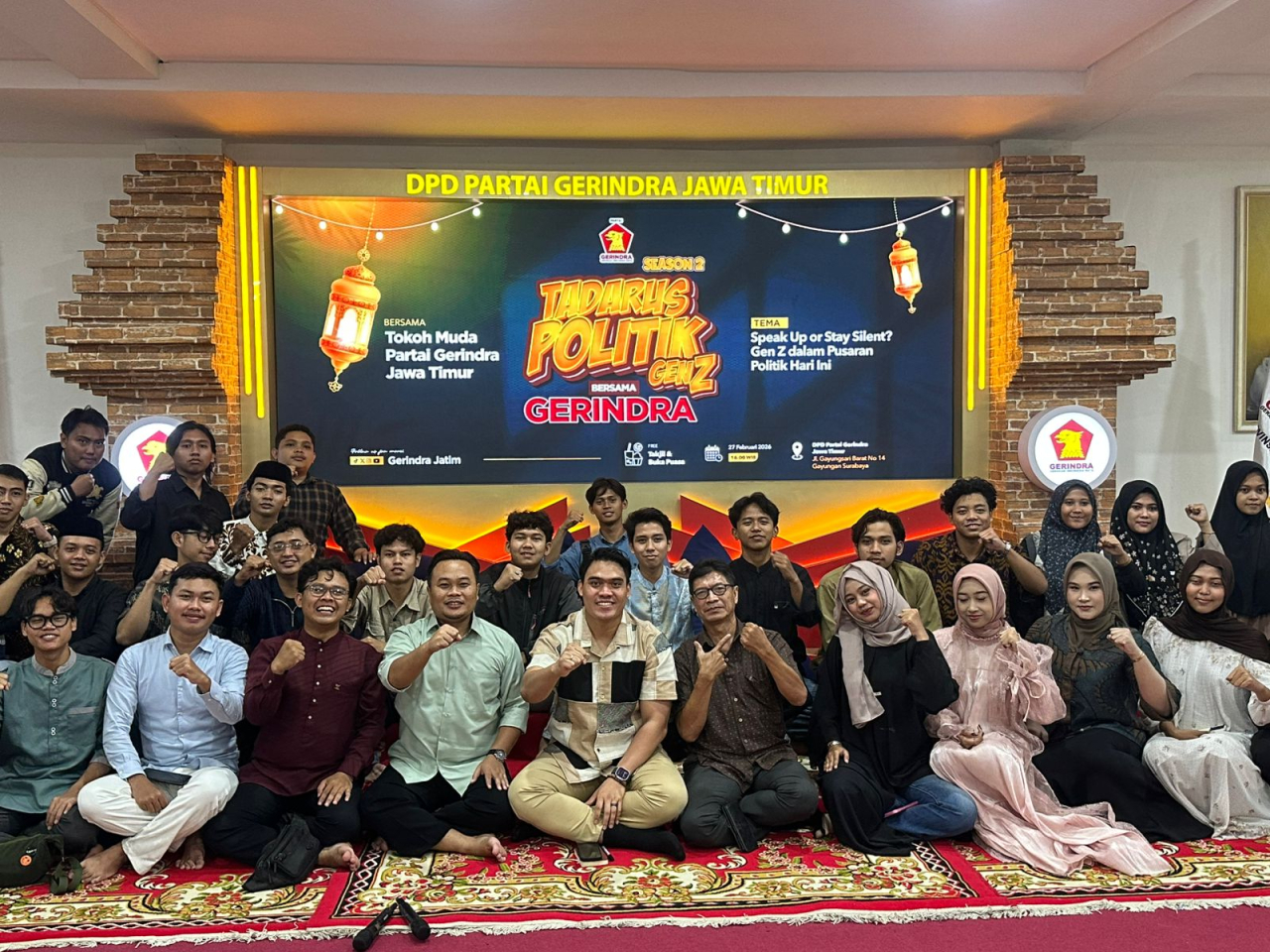 Gerindra Jatim Gelar Tadarus Politik Gen Z