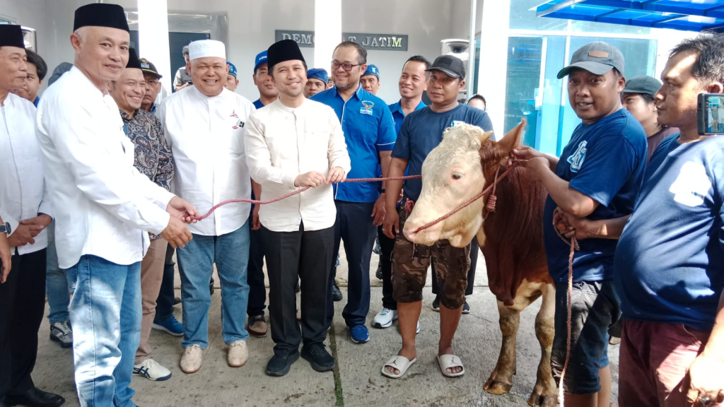 Demokrat Jatim Salurkan Hewan Kurban untuk Warga Sekitar Kantor DPD
