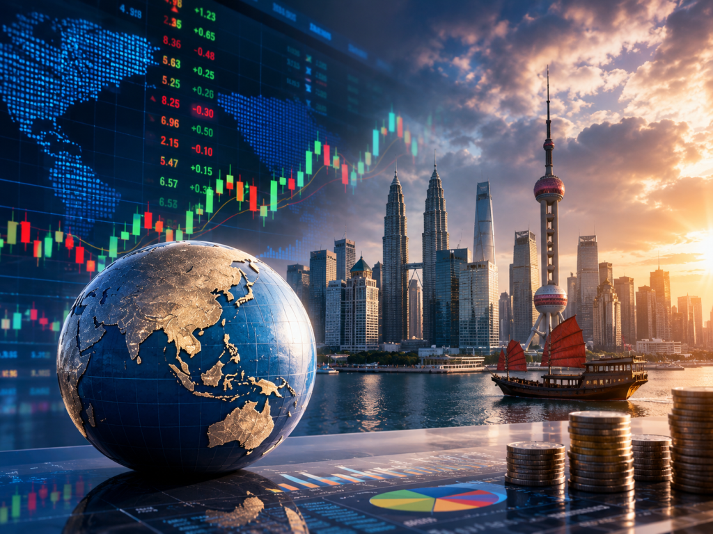 Ilustrasi Bursa Saham Asia. (Gambar: AI)