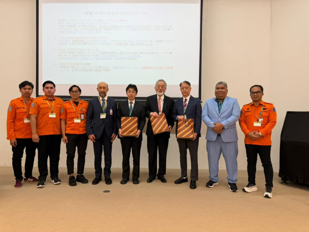 Tim BPBD Jatim saat mengikuti The 10th International Conference on Integrated Crisis Management yang digelar di Chiba Institute of Science, Jepang, Sabtu, 13 Juni 2026.