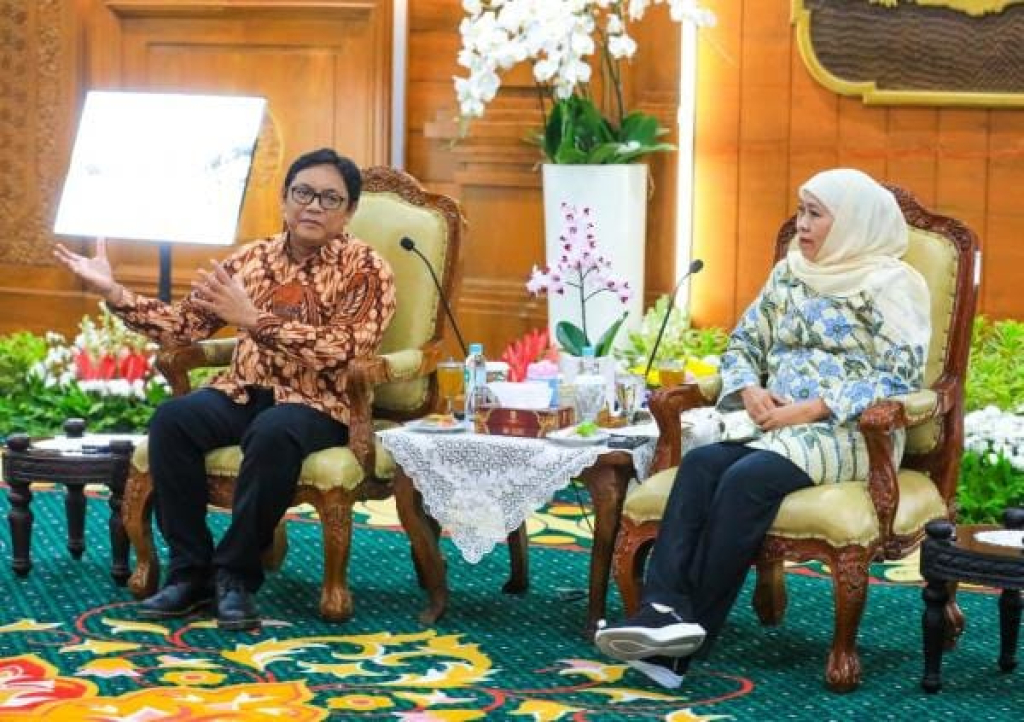 Pertemuan Gubernur Jatim Khofifah Indar Parawansa dengan perwakilan Australia di Gedung Negara Grahadi, Senin, 15 Juni 2026.