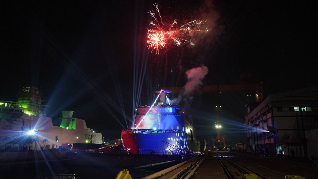 Launching ceremony future LD-603, di Graving Dock Orca PT PAL Indonesia, Selasa, 30 Juni 2026, malam.