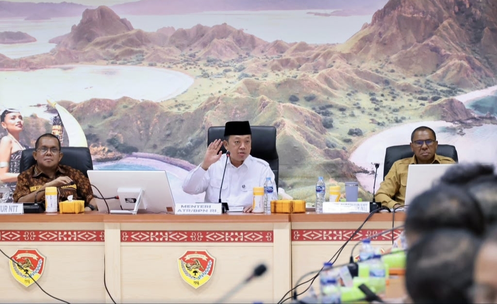 Rapat Koordinasi Program Kebijakan Pertanahan dan Tata Ruang di Nusa Tenggara Timur (NTT), di Kantor Gubernur NTT, Selasa, 4 Agustus 2026.
