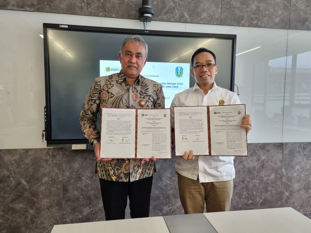 Penandatanganan antara Dinas ESDM Jatim dengan PPSDM Geominerba.