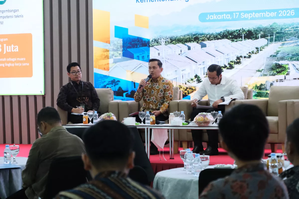 Sosialisasi kolaborasi Kementerian ATR/BPN dan DPR RI di Aula Prona, Jakarta, pada Kamis, 17 September 2026.
