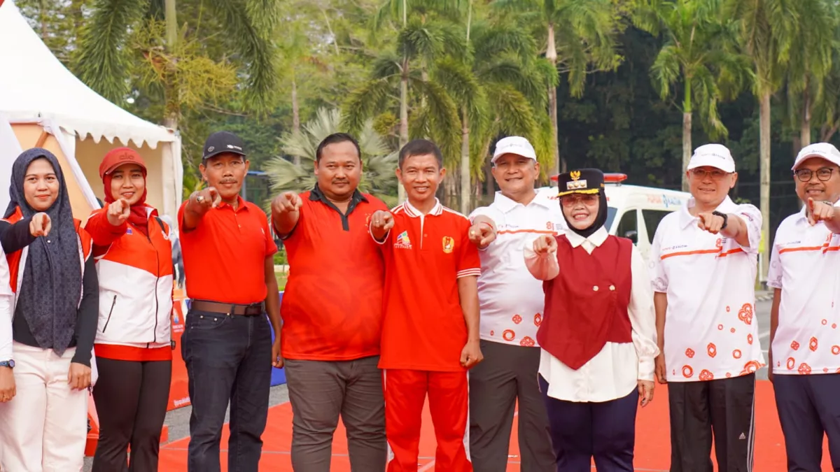 Manajeman PT PKT dan Wali Kota Bontang Neni Moerniaeni usai melakukan Merdeka Run 2026, Sabtu, 29 Agustus 2026.