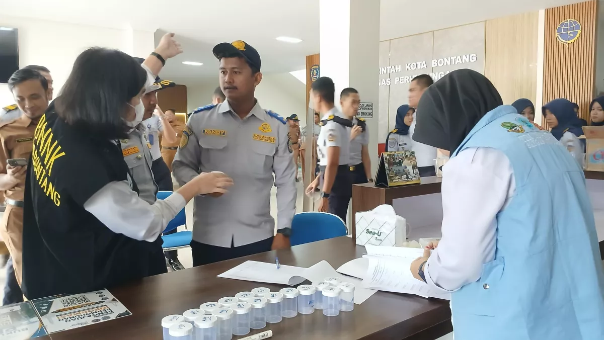 BNNK Bontang Tes Urine Pegawai Dishub Bontang, Begini Hasilnya...