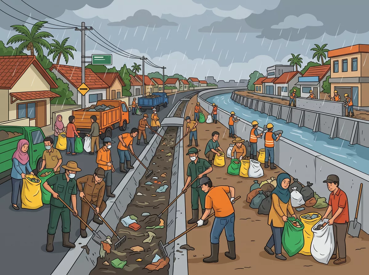 Turap dan Drainase Jadi Andalan Bontang Hadapi Banjir